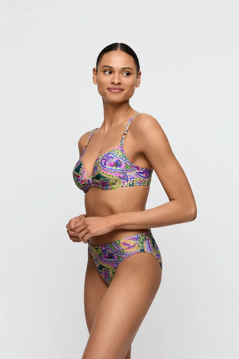 Maillots de bain Marie Jo - Culotte de bikini Jolise à plis, motif cachemire tropical – Image 4