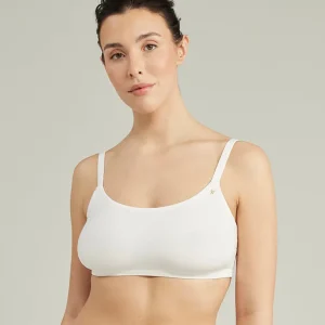 Nudea - Soutien-gorge extensible à col rond blanc
