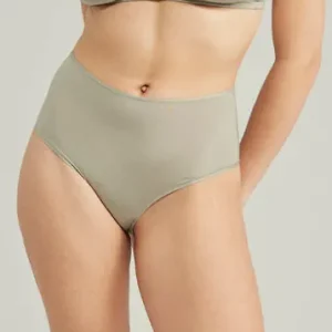 Nudea - Culotte taille haute extensible vert sauge