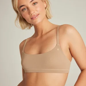 Nudea - Soutien-gorge extensible à col rond couleur chair