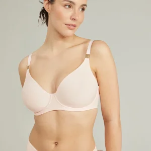 Nudea - Soutien-gorge Stretch Boss à couvrance intégrale Rose poudré
