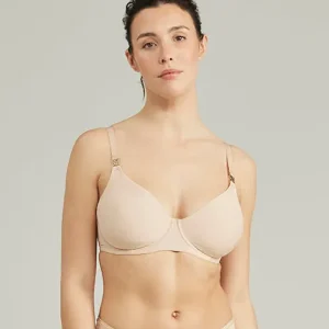 Nudea - Soutien-gorge Stretch Boss à couvrance totale, couleur chair claire