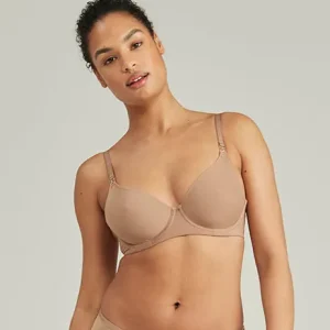 Nudea - Soutien-gorge Stretch Boss à couvrance totale, couleur chair foncée