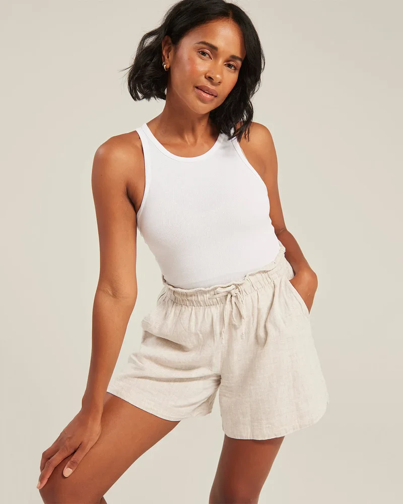 Nudea - Gilet classique en coton biologique blanc – Image 5