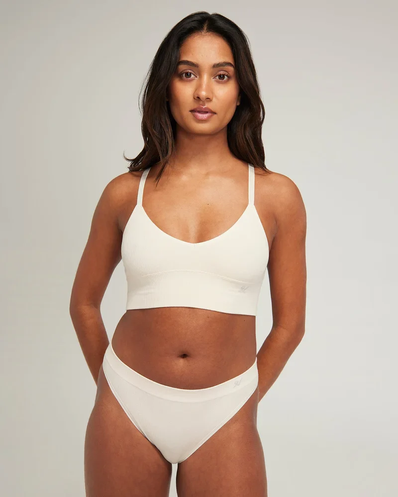 Nudea - Lot de 2 brassières sans coutures en TENCEL, rose/blanc sable – Image 3