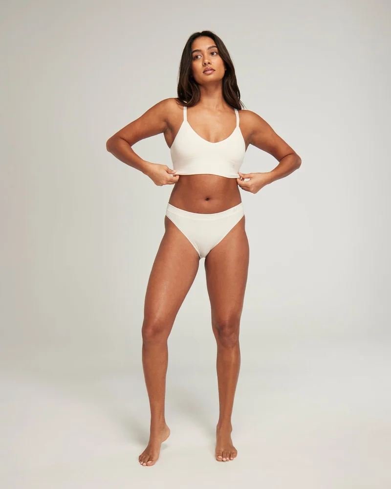 Nudea - Lot de 2 brassières sans coutures en TENCEL, rose/blanc sable – Image 8