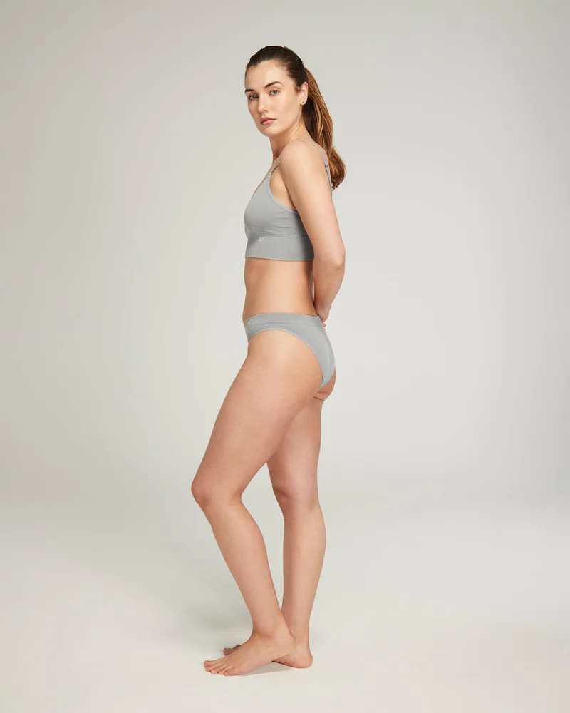 Nudea - Culotte taille haute sans coutures TENCEL Gris orage – Image 4