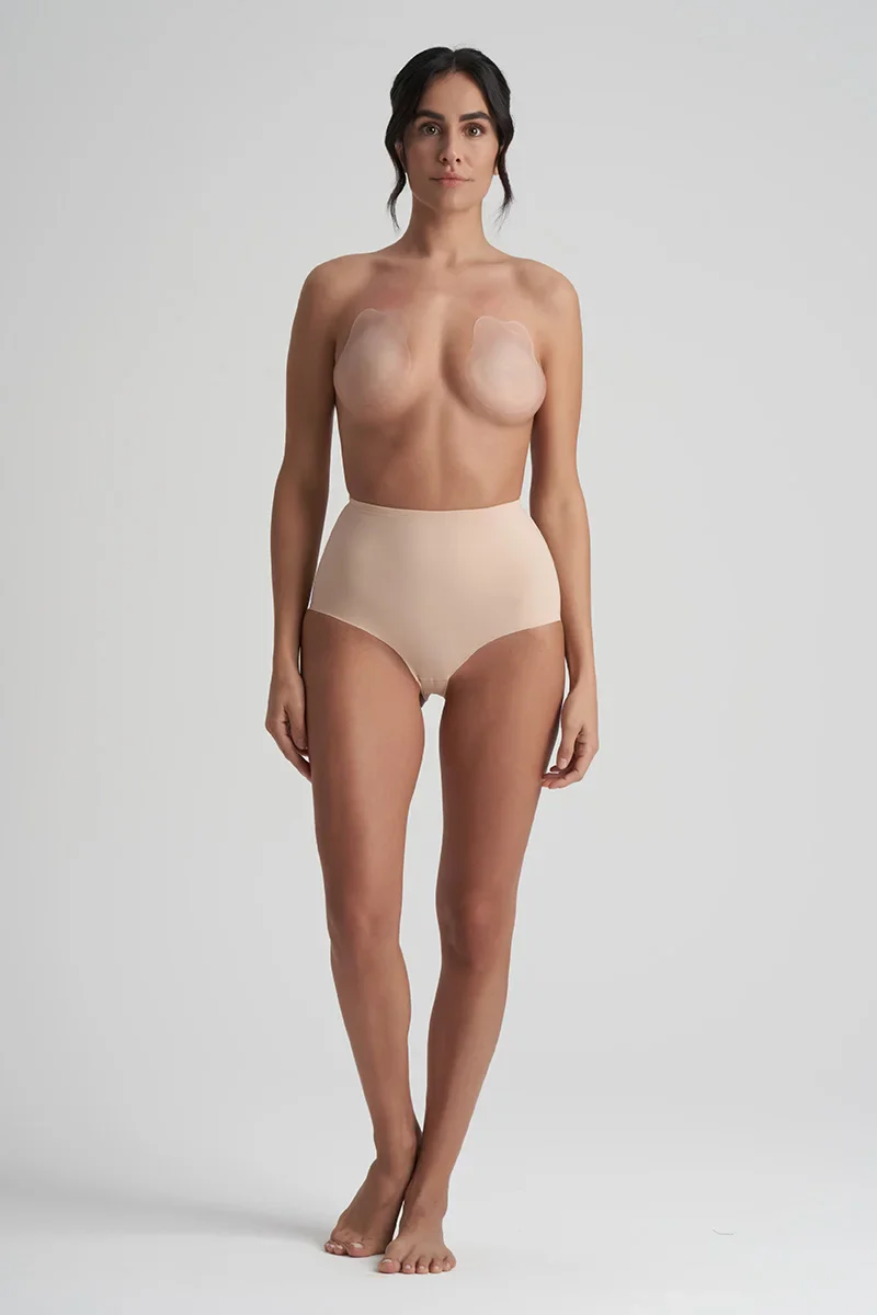 ByeBra - Soutien-gorge push-up et rehausseur Rabbit, bonnets en silicone beige – Image 4