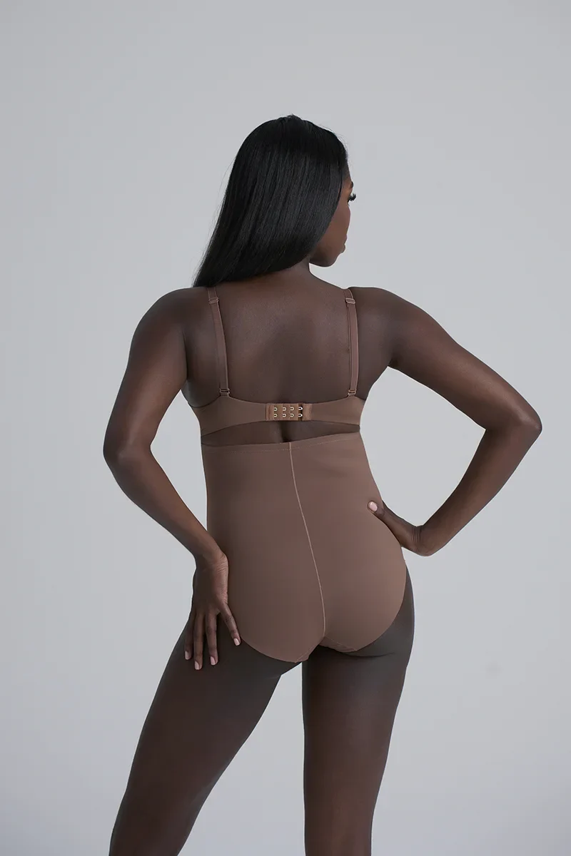 ByeBra - Culotte gainante sculptante (Maintien fort) Taille haute Cacao – Image 5