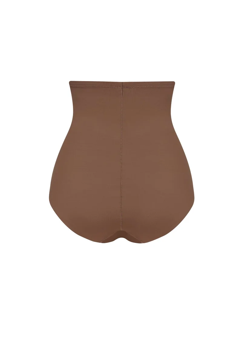 ByeBra - Culotte gainante sculptante (Maintien fort) Taille haute Cacao – Image 7