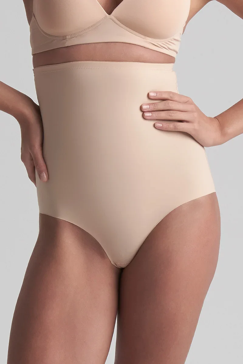 ByeBra - Culotte gainante sculptante taille haute beige (maintien fort)