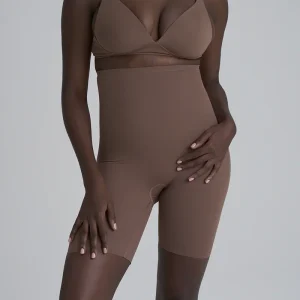 ByeBra - Gainant sculptant (Maintien fort) Shorty taille haute sculptant couleur cacao