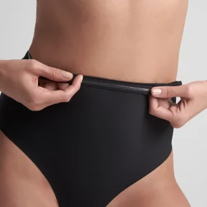 ByeBra - Lingerie sculptante (Maintien fort) String sculptant taille mi-haute Noir