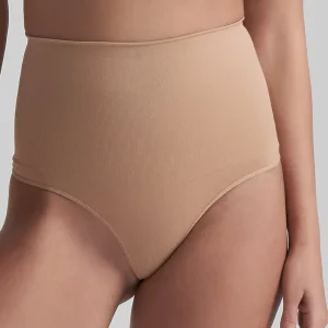 ByeBra - Gainant sans coutures (Maintien fort) String taille haute sans coutures Beige