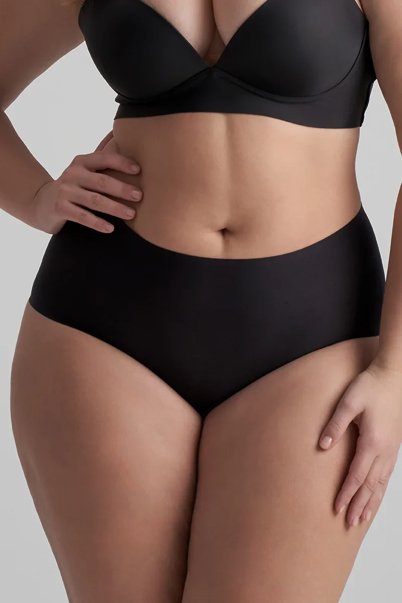 ByeBra - Culotte taille haute extensible noire (taille unique) – Image 2