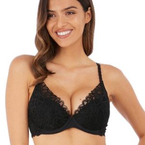Wacoal - Soutien-gorge plongeant à armatures Raffine Noir