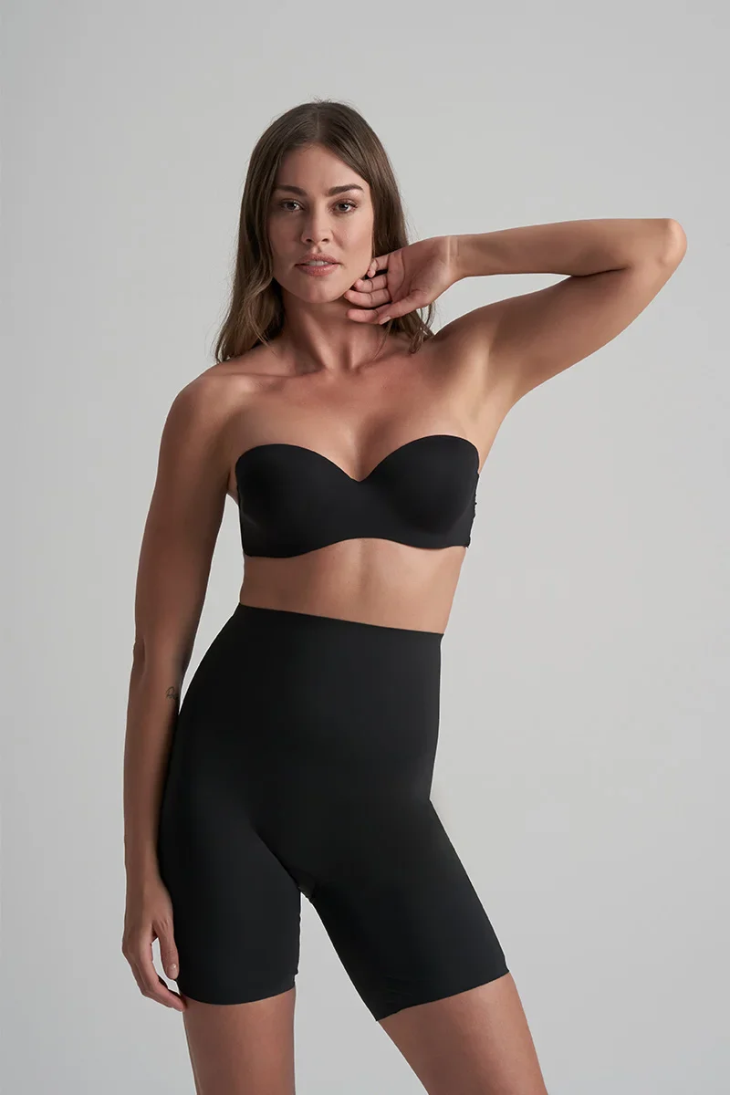 ByeBra - Gainant taille haute (Maintien extra fort) Short noir gainant taille haute – Image 3