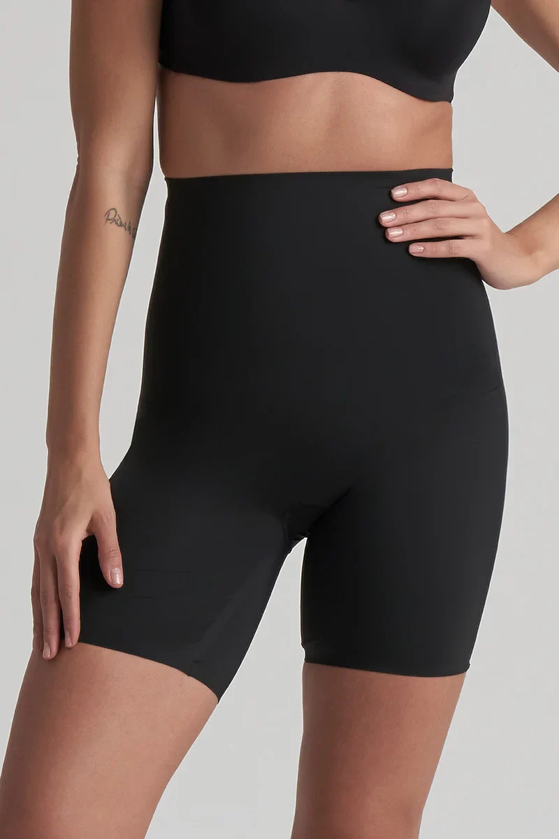 ByeBra - Gainant taille haute (Maintien extra fort) Short noir gainant taille haute
