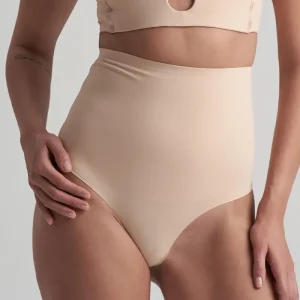 ByeBra - Gainant taille haute (Maintien extra fort) String beige