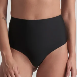 ByeBra - Gainant taille haute (Maintien extra fort) String taille mi-haute noir