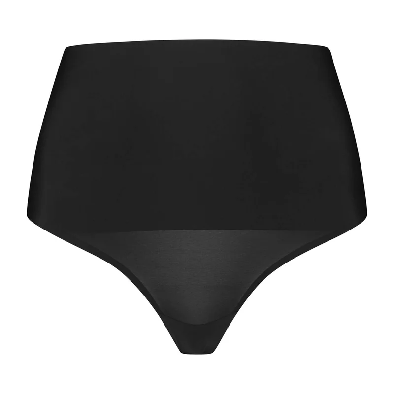 ByeBra - Gainant taille haute (Maintien extra fort) String taille mi-haute noir – Image 6