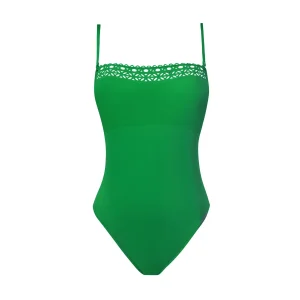 Maillots de bain Lise Charmel - Maillot de bain bustier à coques souples Ajourage Couture Ajourage Vert