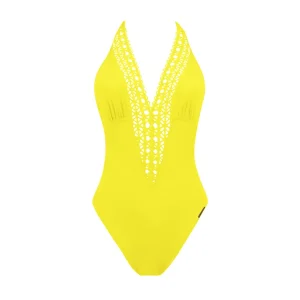 Maillots de bain Lise Charmel - Maillot de bain dos nu plongeant Ajourage Couture Jaune