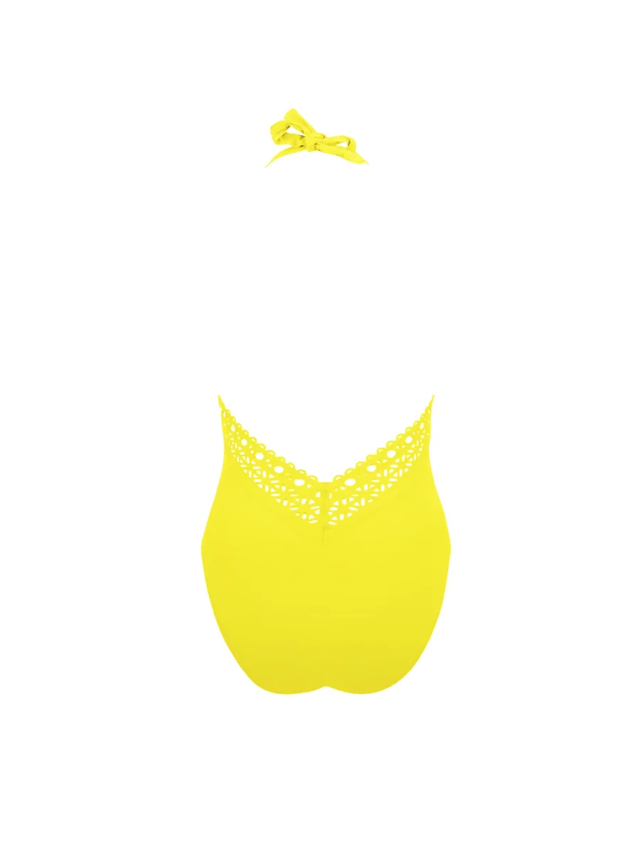 Maillots de bain Lise Charmel - Maillot de bain dos nu plongeant Ajourage Couture Ajourage Jaune – Image 3