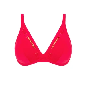 Lise Charmel Maillots De Bain - D'or Et De Chaines Triangle Contour Underwire Framboise Or