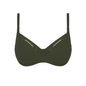 Maillots de bain Lise Charmel - Bikini balconnet D'or et de chaînes Kaki Or