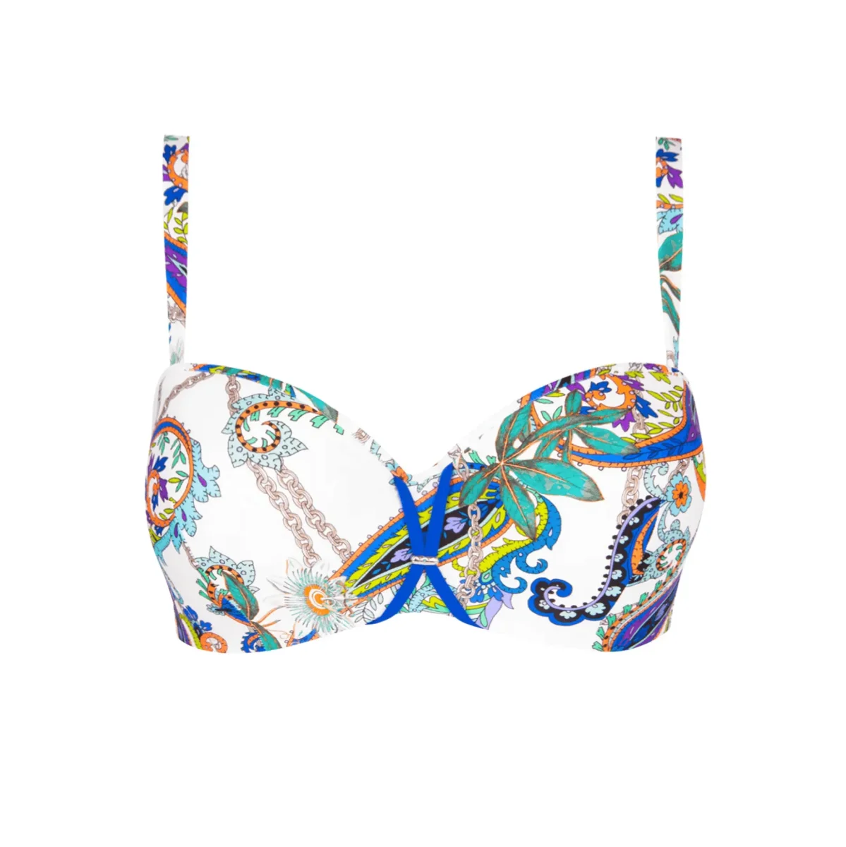 Lise Charmel Maillots De Bain - Bikini Bustier Court Odyssee Cashmer Bleu Cashmer