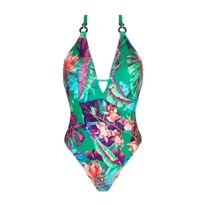 Maillots de bain Lise Charmel - Maillot de bain licou séduction sans armatures Paradis Sauvage Vert Sauvage