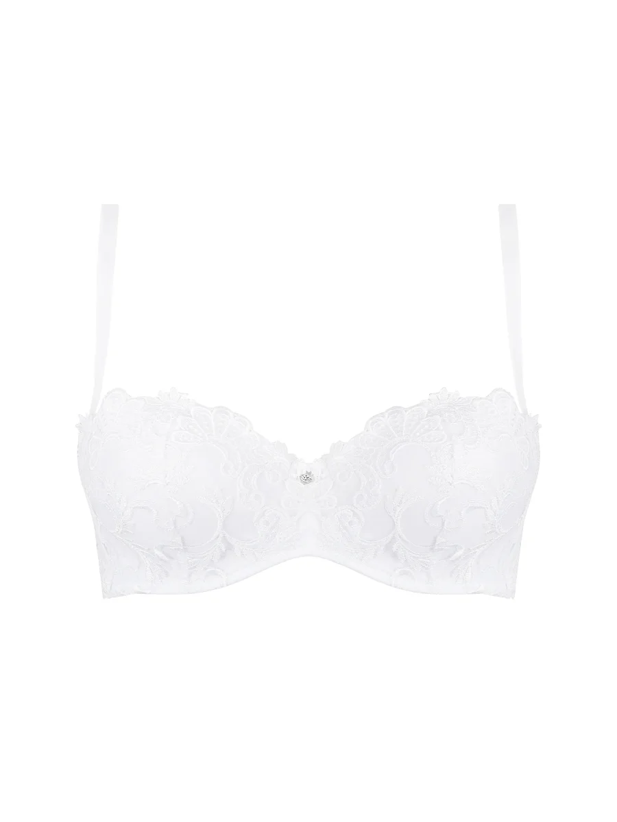 Lise Charmel - Soutien-Gorge Bandeau Dressing Floral Blanc