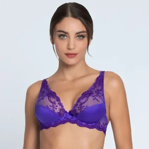 Lise Charmel - Soutien-gorge push-up Splendeur Soie Glam Bleu Océan