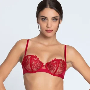 Lise Charmel - Adorable soutien-gorge corbeille à coutures verticales sexy Rouge Effusion