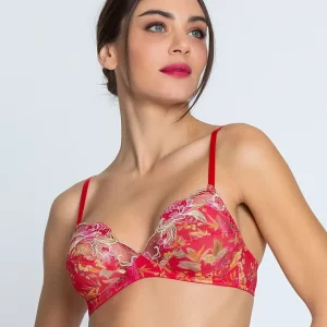 Lise Charmel - Soutien-gorge triangle sans armatures Forêt Rubis Santal Rouge