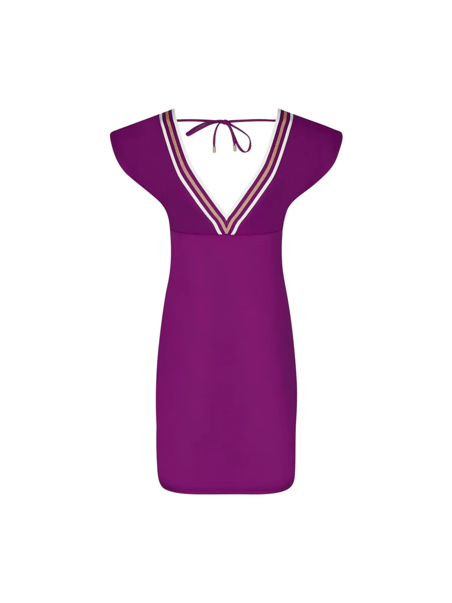 Maillots de bain Lise Charmel - Robe manches courtes Energie Nautique Cassis Gold – Image 5