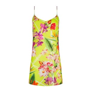Maillots de bain Lise Charmel - Robe Fleurs Splendeur à fines bretelles, couleur citron vert
