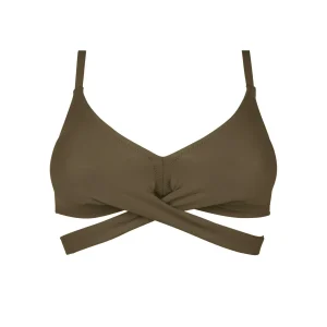 Maillots de bain Antigel de Lise Charmel - La Chiquissima Bikini triangle rembourré doux avec liens Kaki Chic