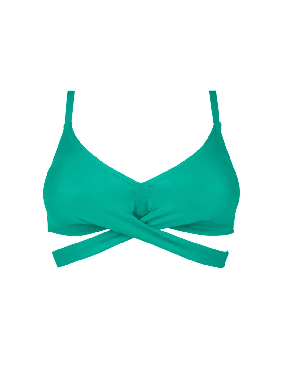 Maillot de bain Antigel de Lise Charmel - La Chiquissima Triangle Mousse Souple Avec Liens Mer Emeraude – Image 2