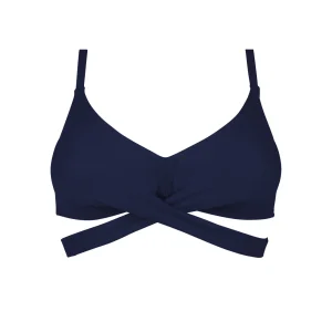 Maillot de bain Antigel de Lise Charmel - Bikini triangle rembourré souple La Chiquissima avec liens, coloris marine