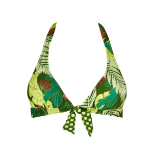 Maillot de bain Antigel de Lise Charmel - Bikini triangle rembourré souple La Venus Nature Vert Tropic