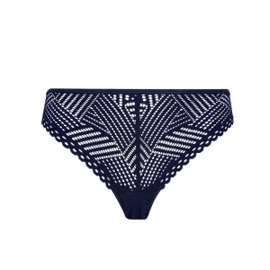 Antigel de Lise Charmel - Culotte taille basse graphique Tressage Marine