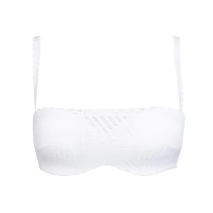 Antigel By Lise Charmel - Soutien-gorge bandeau sans bretelles Tressage Graphic Tressage Blanc