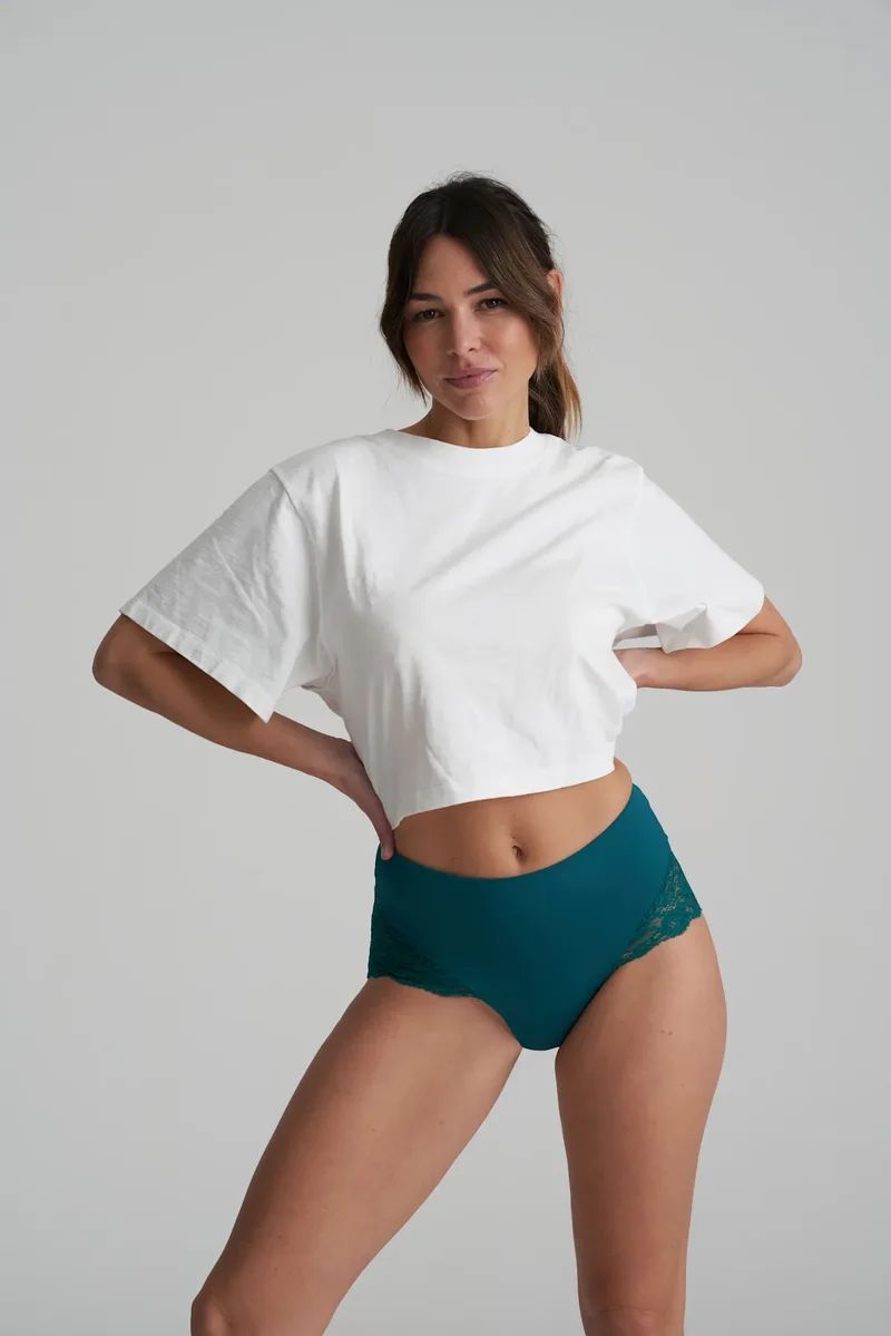 Marie Jo - Culotte haute gainante en dentelle Color Studio Vert jaspe – Image 3