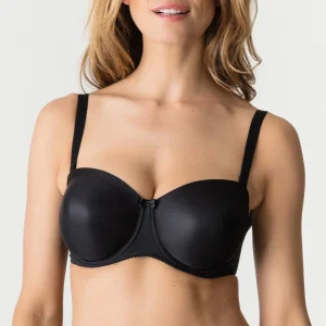 Primadonna - Robe bustier en satin non rembourrée noire