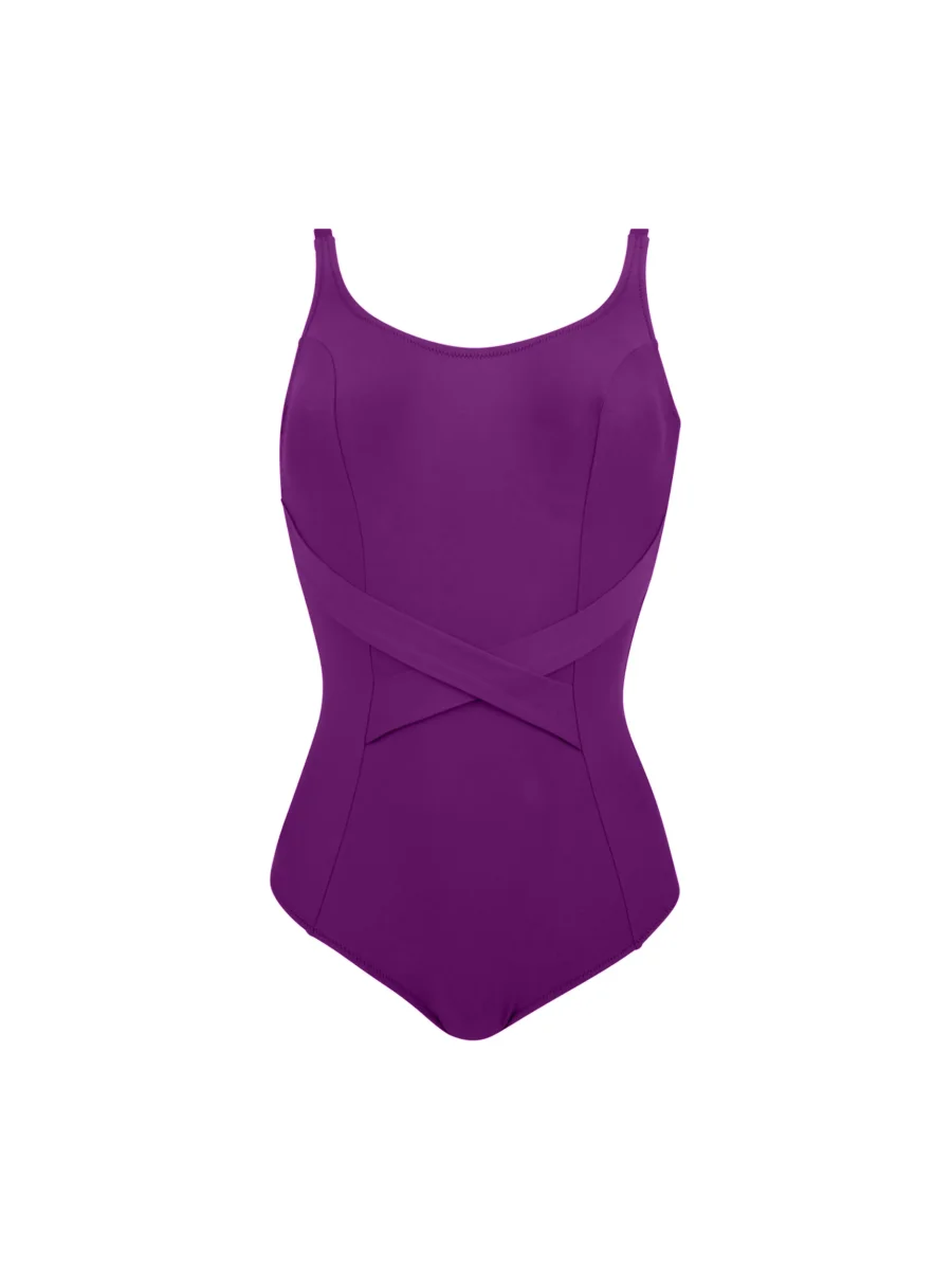 Maillots de bain Antigel de Lise Charmel - Maillot de bain une pièce à bonnets emboîtants La Chiquissima Mer Amethyste