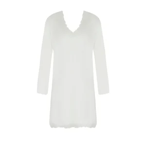 Lise Charmel - Nuisette longue à manches courtes Simply Perfect Nacre