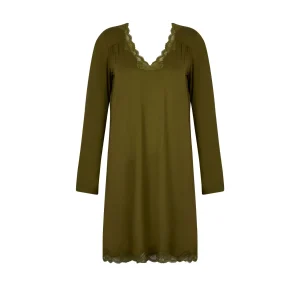 Antigel de Lise Charmel - Chemise de nuit à manches longues Simply Perfect Vert Mousse