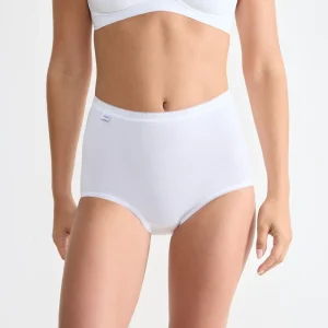 Sloggi - Culotte maxi taille haute Basic Plus blanche